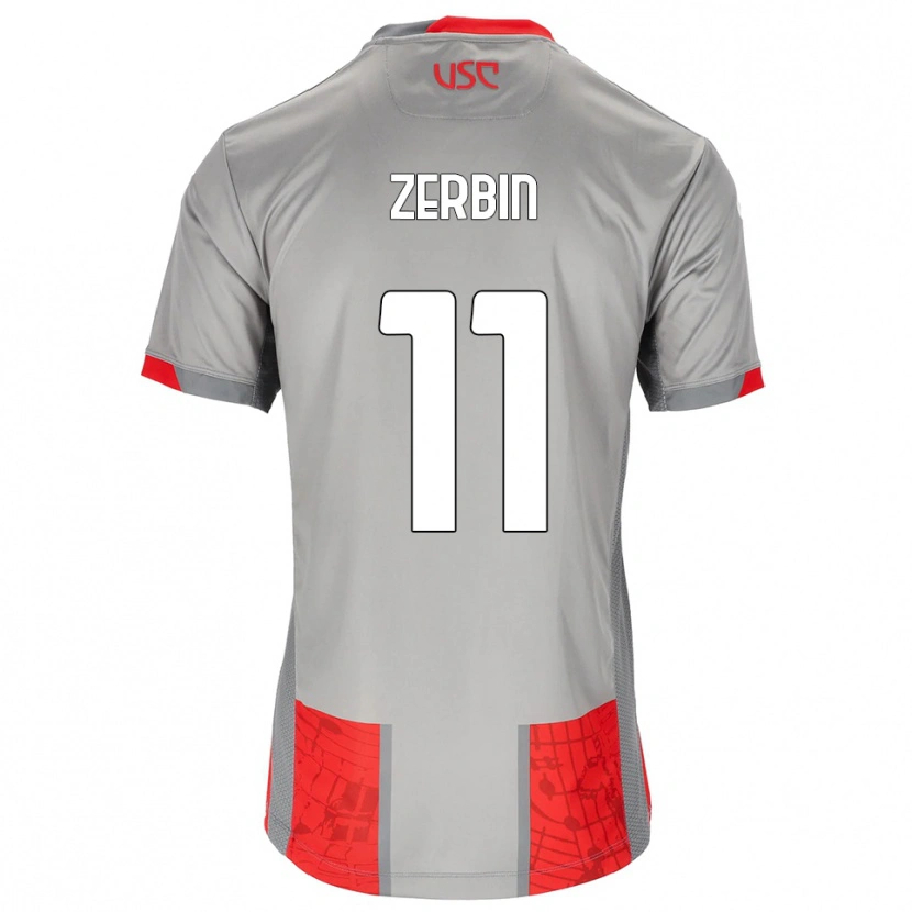 Danxen Men Alessio Zerbin #11 Red Gray Home Jersey 2025/26 T-Shirt