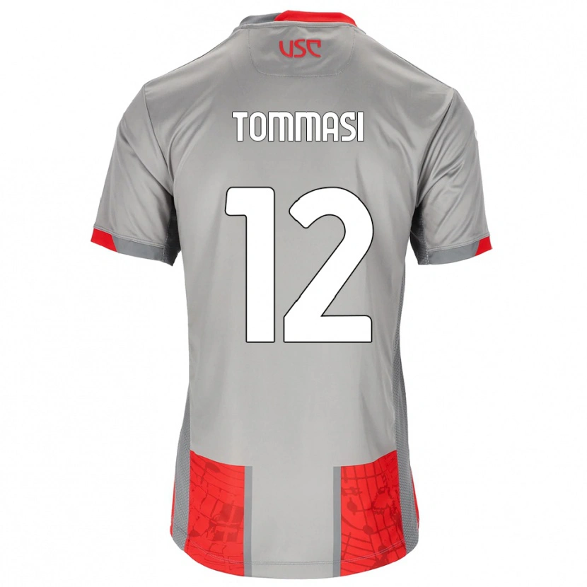 Danxen Men Francesco Tommasi #12 Red Gray Home Jersey 2025/26 T-Shirt