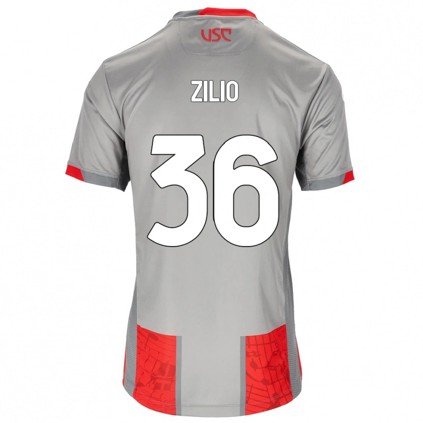 Danxen Men Andrea Zilio #36 Red Gray Home Jersey 2025/26 T-Shirt