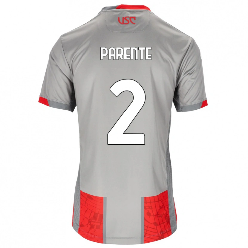 Danxen Men Mattia Parente #2 Red Gray Home Jersey 2025/26 T-Shirt