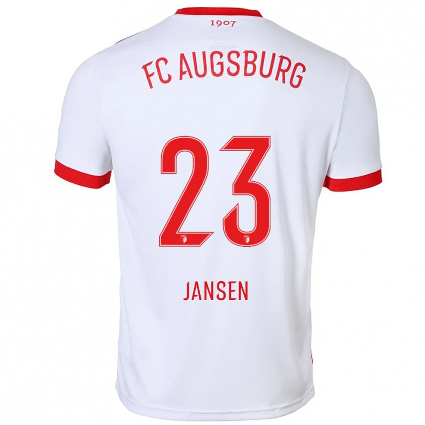 Danxen Men Annika Jansen #23 White Red Home Jersey 2025/26 T-Shirt