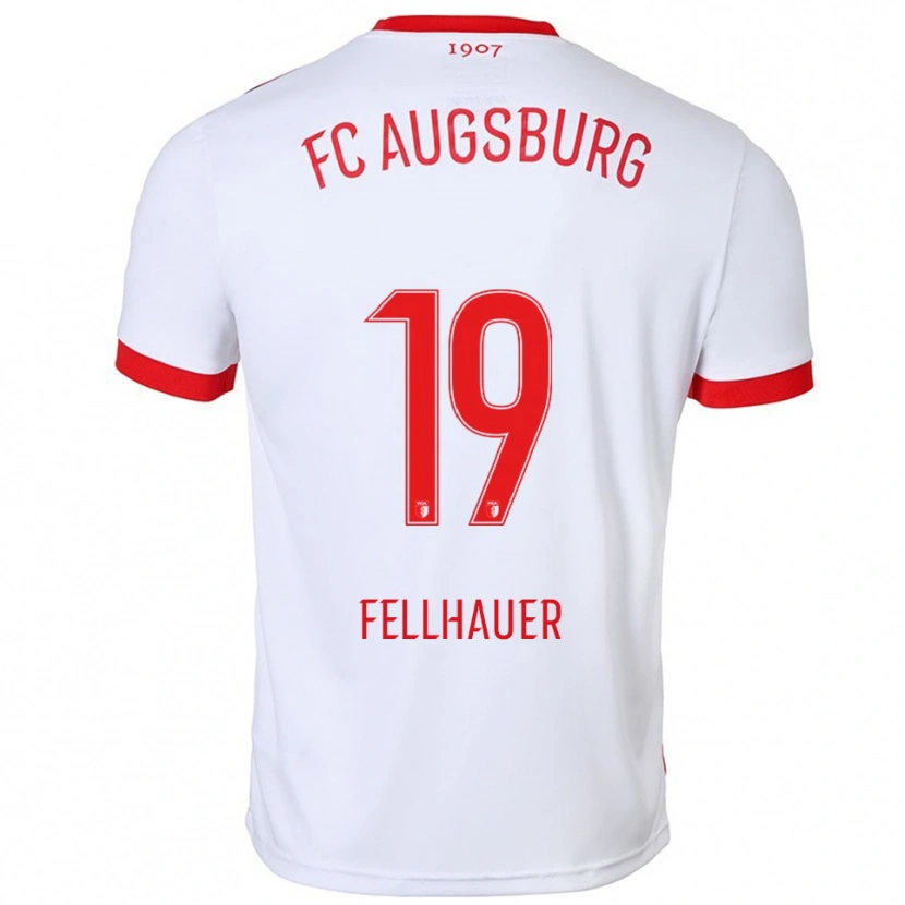Danxen Men Robin Fellhauer #19 White Red Home Jersey 2025/26 T-Shirt