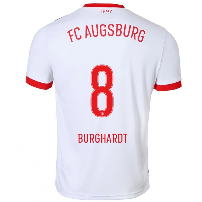 Danxen Men Kilian Burghardt #8 White Red Home Jersey 2025/26 T-Shirt