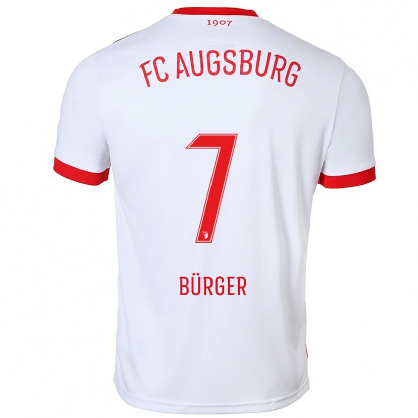 Danxen Men Anja Bürger #7 White Red Home Jersey 2025/26 T-Shirt