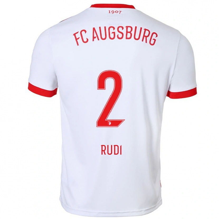 Danxen Men Rafael Rudi #2 White Red Home Jersey 2025/26 T-Shirt