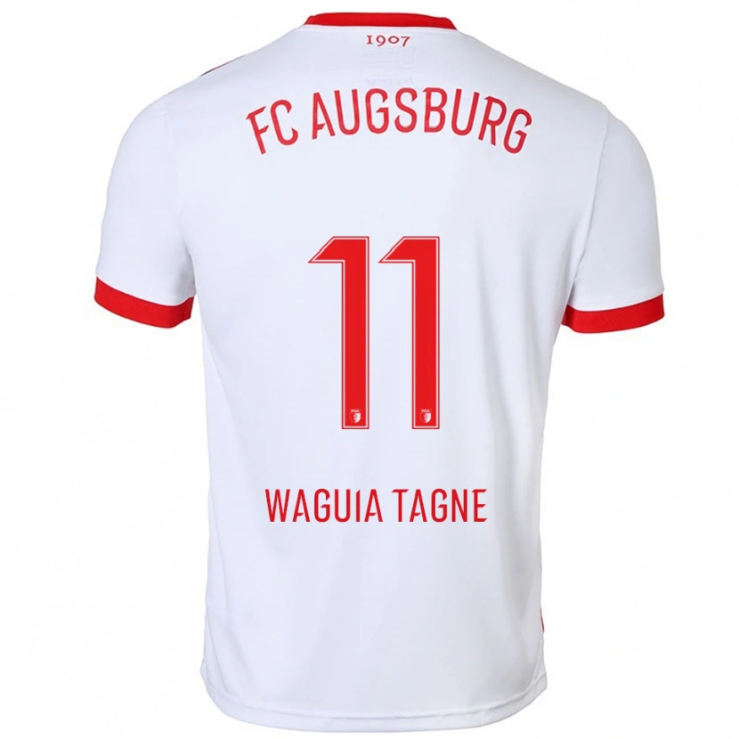 Danxen Men Evan Waguia Tagne #11 White Red Home Jersey 2025/26 T-Shirt