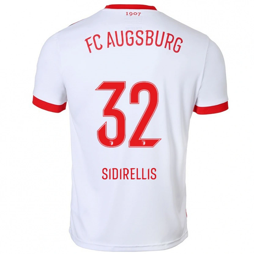 Danxen Men Konstantinos Sidirellis #32 White Red Home Jersey 2025/26 T-Shirt