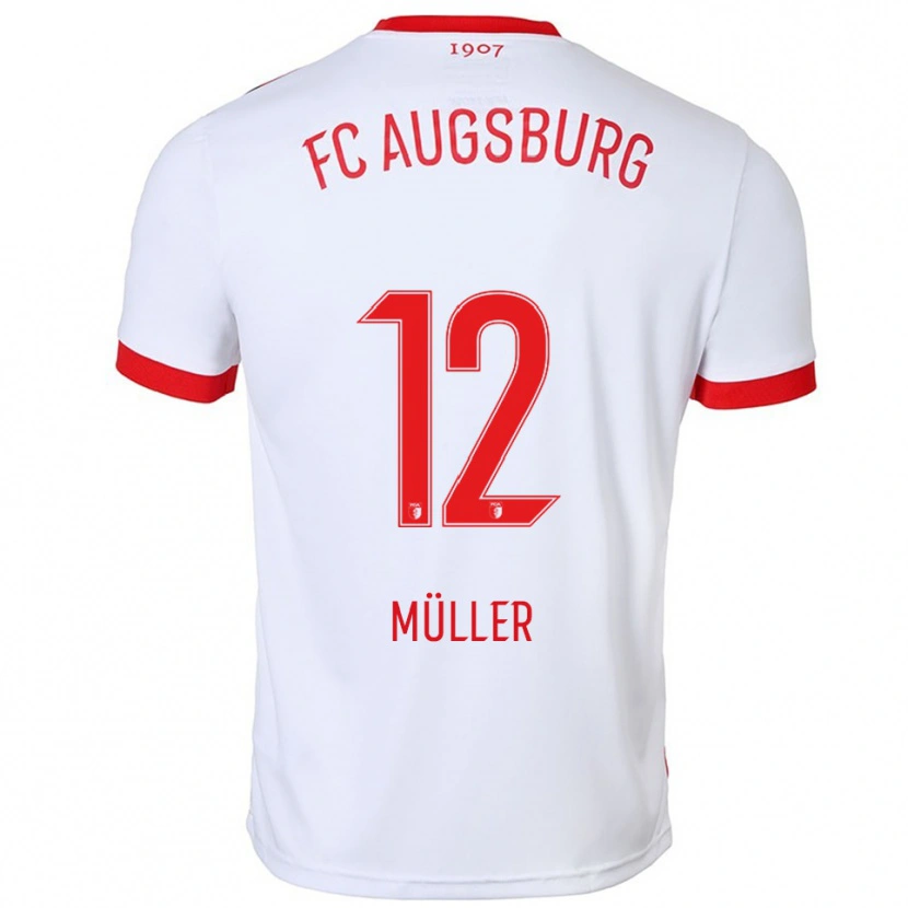 Danxen Men Janine Müller #12 White Red Home Jersey 2025/26 T-Shirt