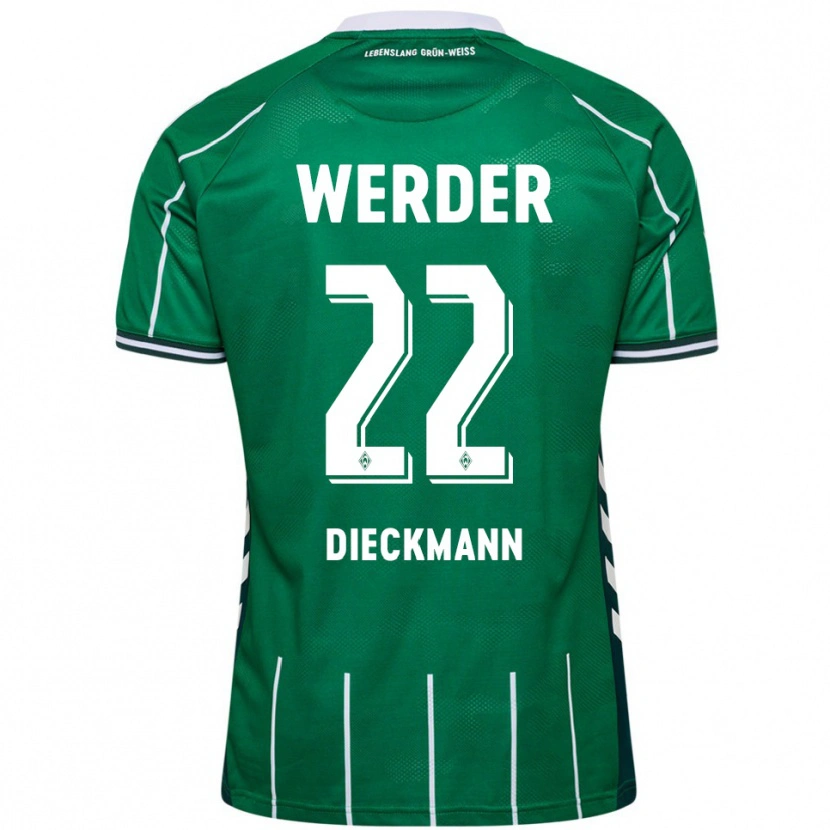 Danxen Men Rieke Dieckmann #22 Green White Home Jersey 2025/26 T-Shirt