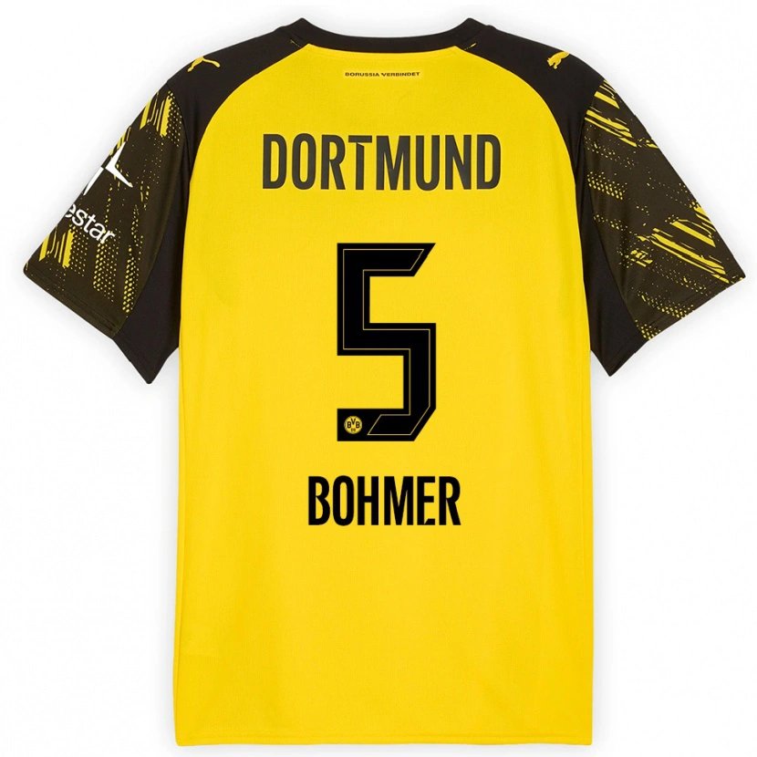 Danxen Men Tim Bohmer #5 Yellow Black Home Jersey 2025/26 T-Shirt