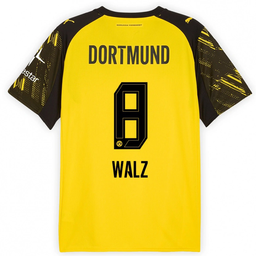 Danxen Men Vasco Walz #8 Yellow Black Home Jersey 2025/26 T-Shirt