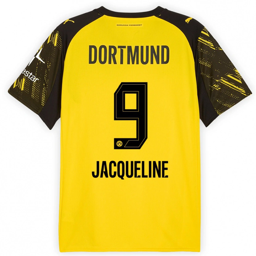 Danxen Men Moreno Jacqueline #9 Yellow Black Home Jersey 2025/26 T-Shirt