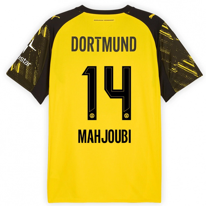 Danxen Men Anas Mahjoubi #14 Yellow Black Home Jersey 2025/26 T-Shirt