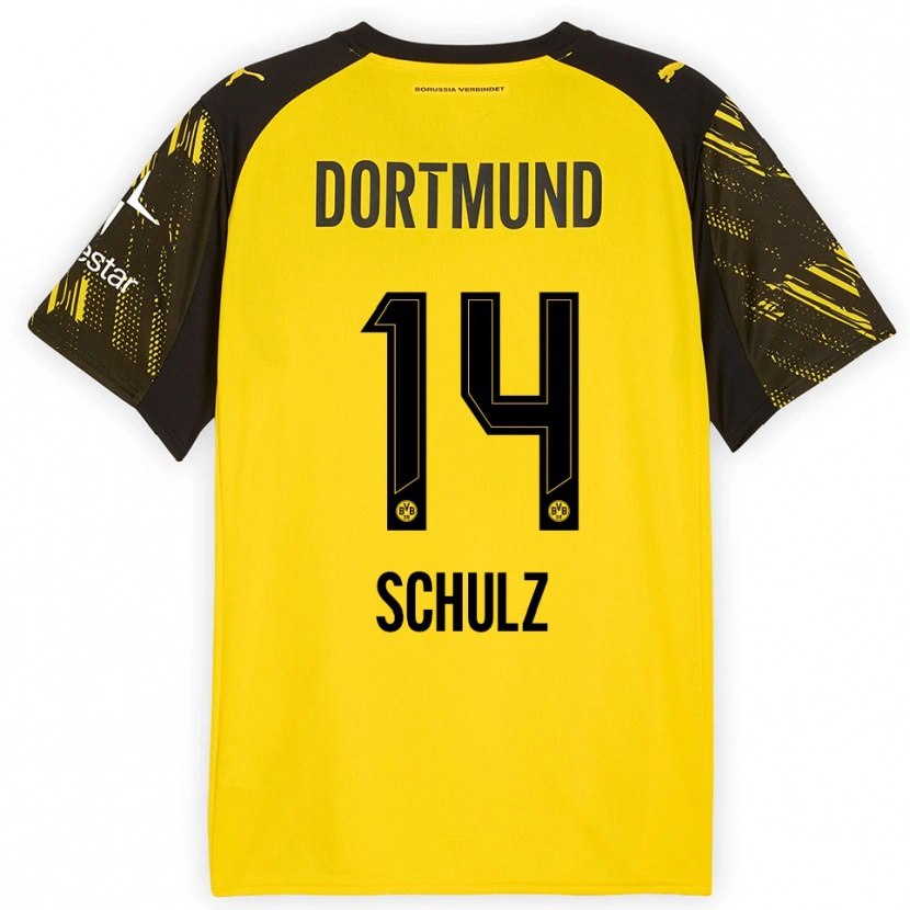 Danxen Men Nico Schulz #14 Yellow Black Home Jersey 2025/26 T-Shirt