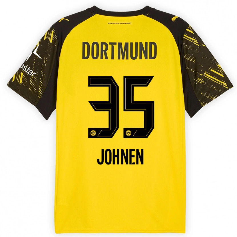 Danxen Men Marcel Johnen #35 Yellow Black Home Jersey 2025/26 T-Shirt