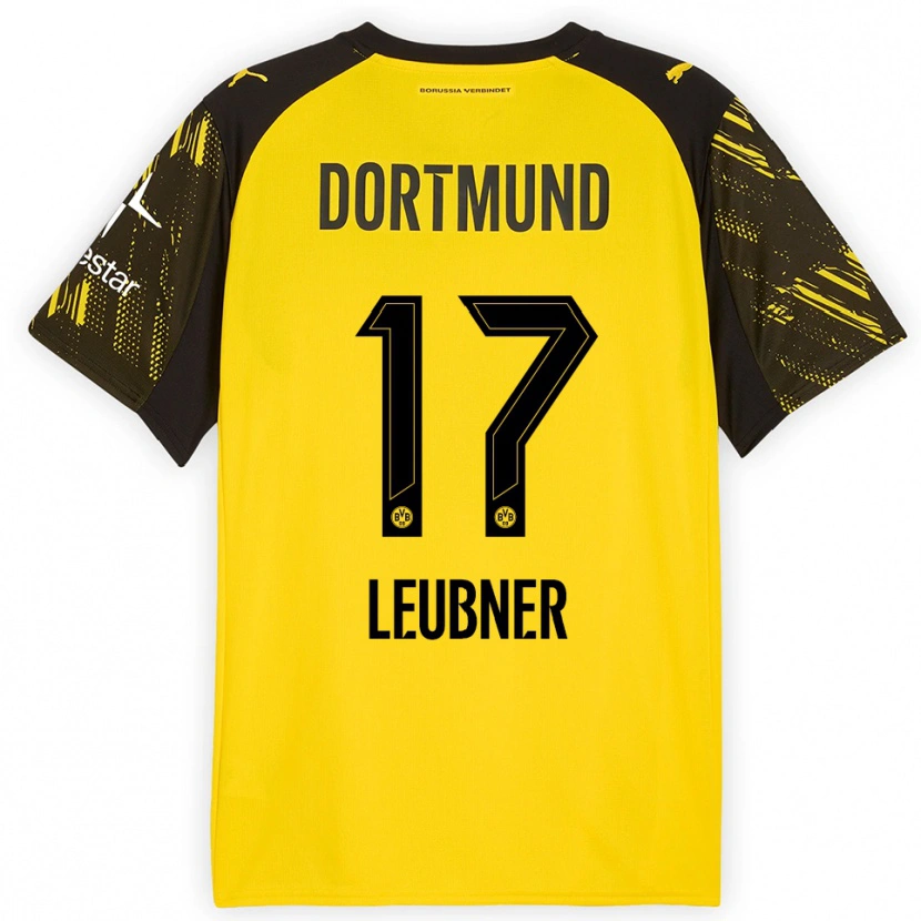 Danxen Men Ronja Leubner #17 Yellow Black Home Jersey 2025/26 T-Shirt