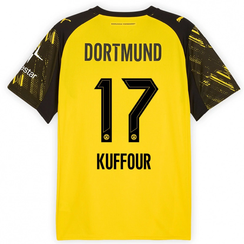 Danxen Men Lloyd-Addo Kuffour #17 Yellow Black Home Jersey 2025/26 T-Shirt