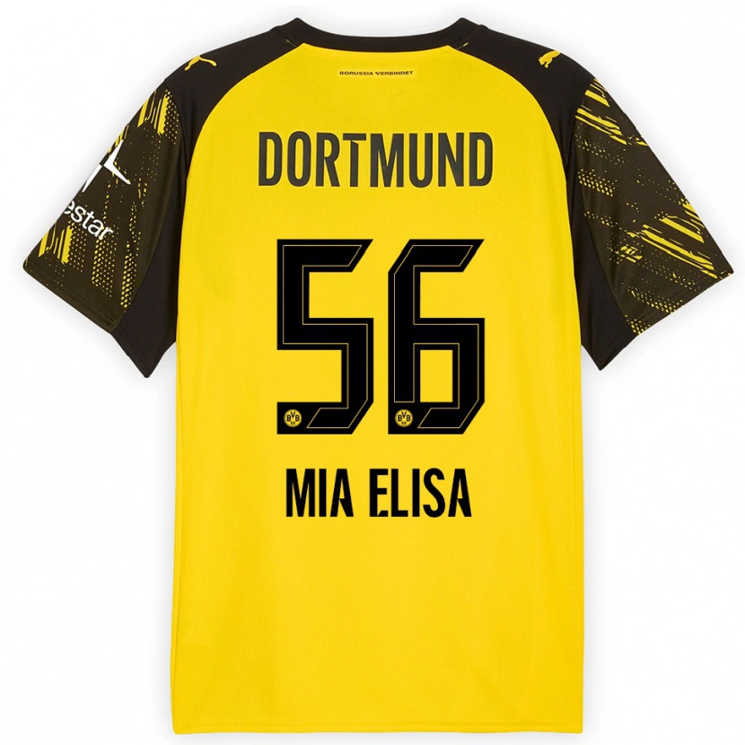 Danxen Men Bomnuter Mia Elisa #56 Yellow Black Home Jersey 2025/26 T-Shirt