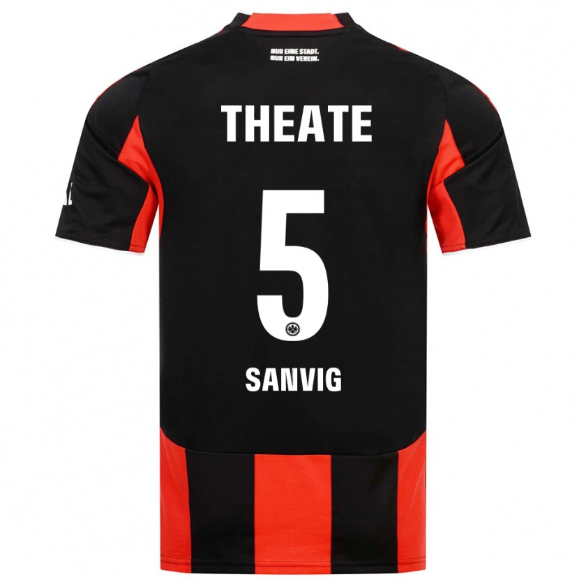 Danxen Men Pernille Sanvig #5 Black Red Home Jersey 2025/26 T-Shirt