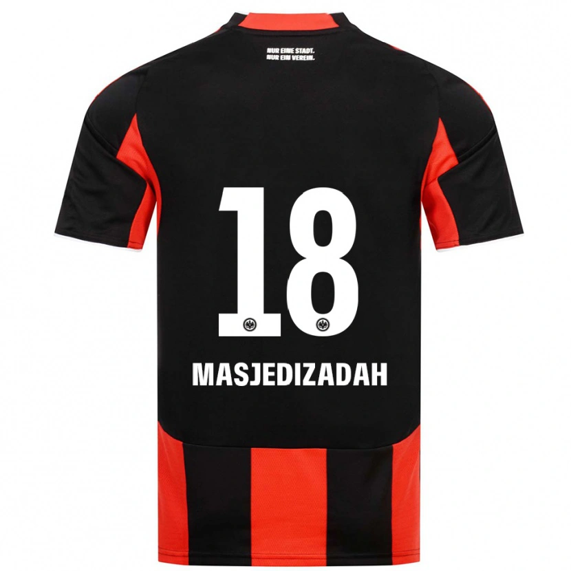 Danxen Men Abolfazl Masjedizadah #18 Black Red Home Jersey 2025/26 T-Shirt