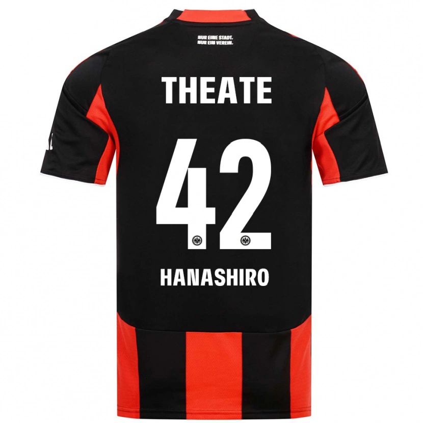 Danxen Men Rinto Hanashiro #42 Black Red Home Jersey 2025/26 T-Shirt