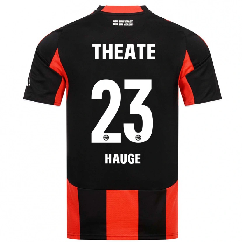 Danxen Men Jens Petter Hauge #23 Black Red Home Jersey 2025/26 T-Shirt