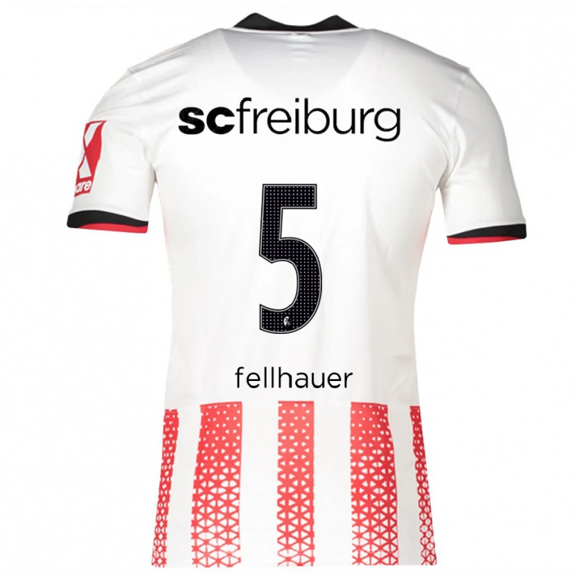 Danxen Men Kim Fellhauer #5 White Red Home Jersey 2025/26 T-Shirt