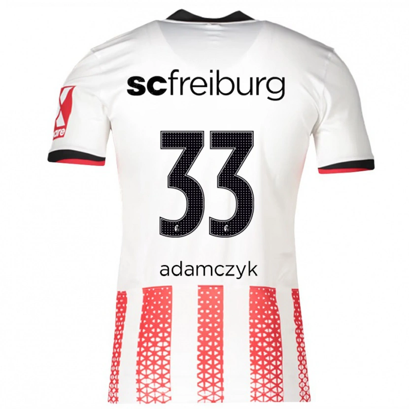 Danxen Men Rebecca Adamczyk #33 White Red Home Jersey 2025/26 T-Shirt