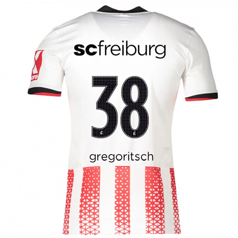Danxen Men Michael Gregoritsch #38 White Red Home Jersey 2025/26 T-Shirt