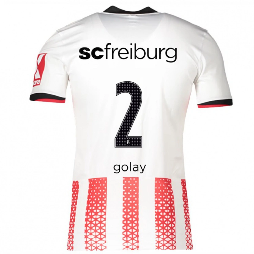 Danxen Men Jonas Golay #2 White Red Home Jersey 2025/26 T-Shirt