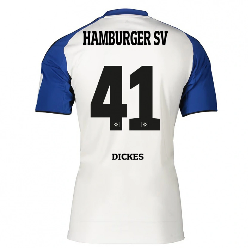 Danxen Men Fernando Dickes #41 White Blue Home Jersey 2025/26 T-Shirt
