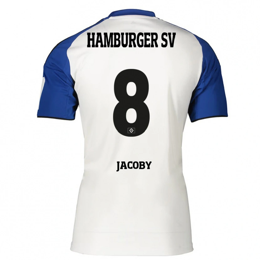 Danxen Men Leandro Jacoby #8 White Blue Home Jersey 2025/26 T-Shirt