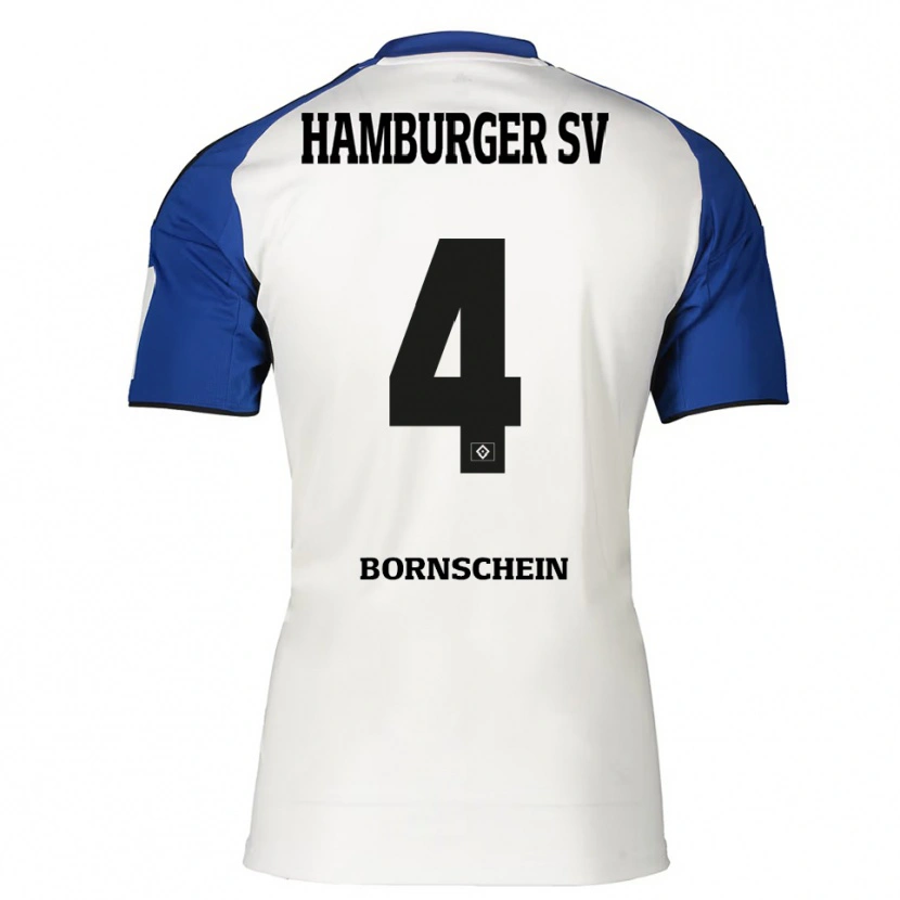 Danxen Men Lukas Bornschein #4 White Blue Home Jersey 2025/26 T-Shirt