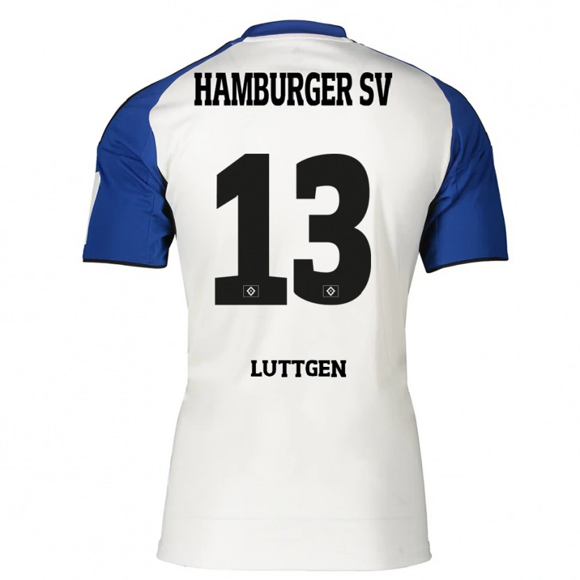 Danxen Men Lasse Lüttgen #13 White Blue Home Jersey 2025/26 T-Shirt