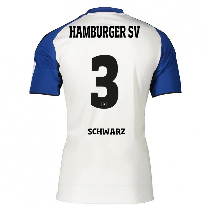 Danxen Men Jannick Schwarz #3 White Blue Home Jersey 2025/26 T-Shirt