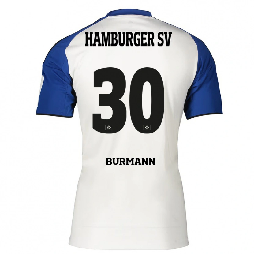 Danxen Men Tarah Burmann #30 White Blue Home Jersey 2025/26 T-Shirt