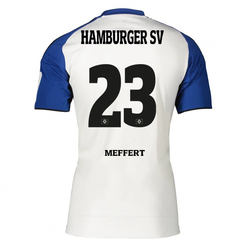 Danxen Men Jonas Meffert #23 White Blue Home Jersey 2025/26 T-Shirt