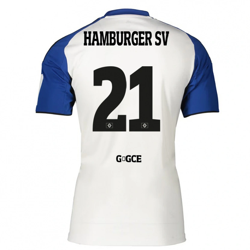 Danxen Men Keyhan Gögce #21 White Blue Home Jersey 2025/26 T-Shirt