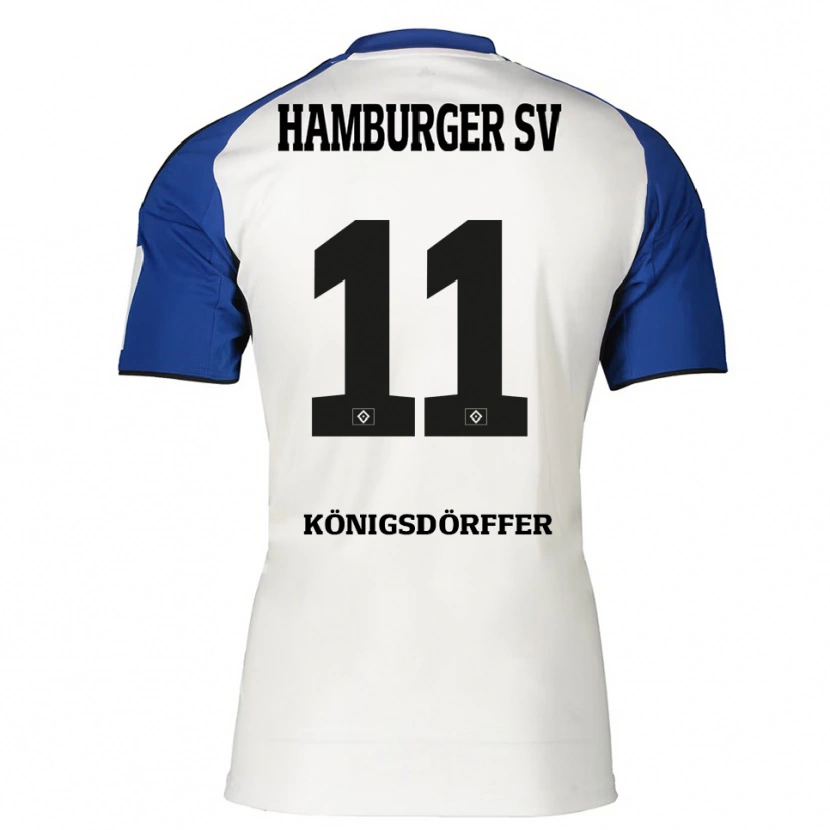 Danxen Men Ransford Königsdörffer #11 White Blue Home Jersey 2025/26 T-Shirt