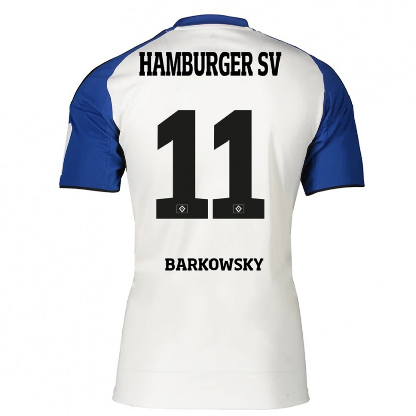 Danxen Men Finn Barkowsky #11 White Blue Home Jersey 2025/26 T-Shirt