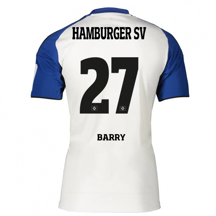 Danxen Men Alpha Barry #27 White Blue Home Jersey 2025/26 T-Shirt