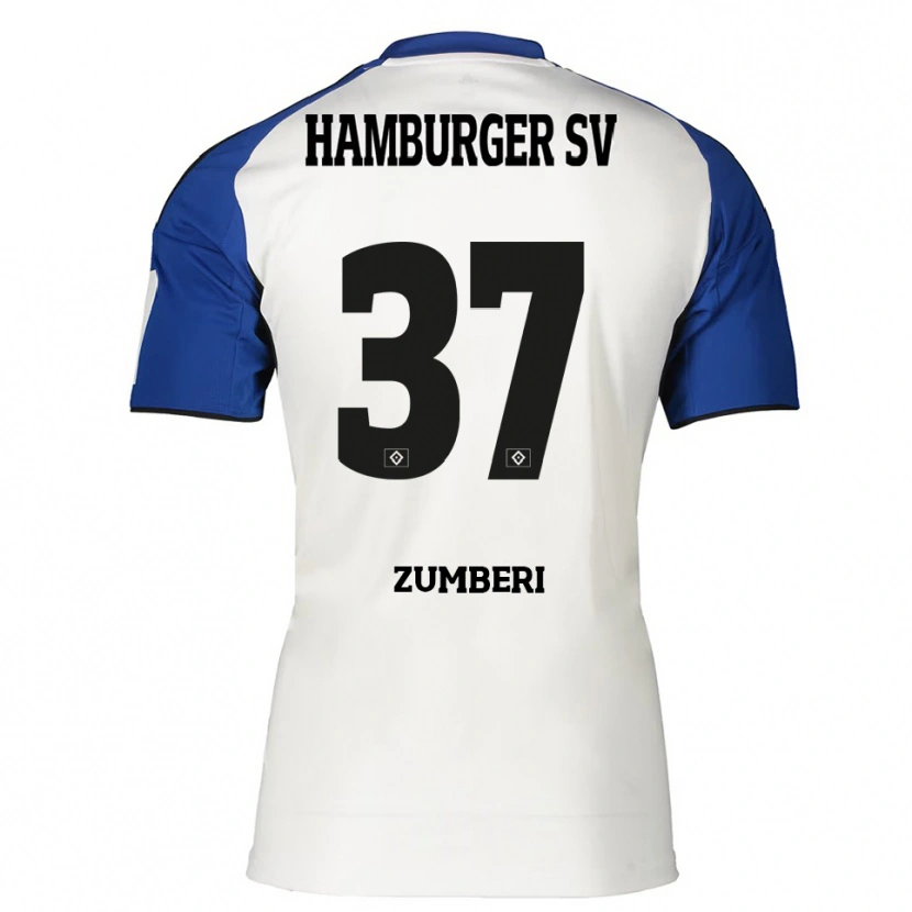 Danxen Men Valon Zumberi #37 White Blue Home Jersey 2025/26 T-Shirt