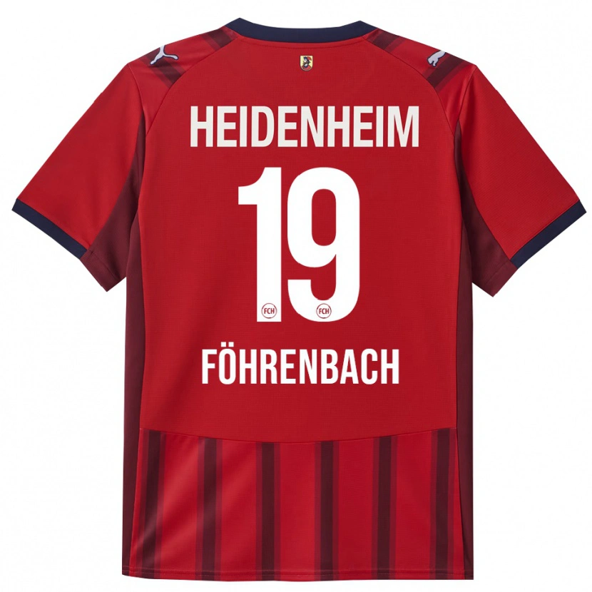 Danxen Men Jonas Föhrenbach #19 Red Navy Home Jersey 2025/26 T-Shirt