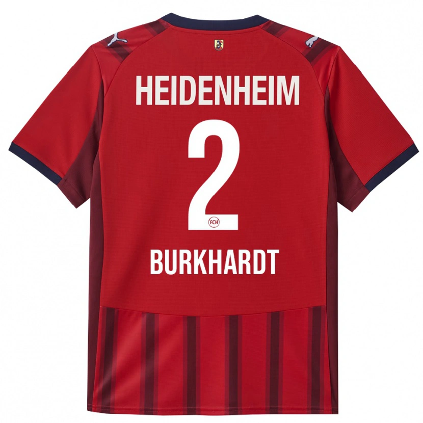Danxen Men Hannes Burkhardt #2 Red Navy Home Jersey 2025/26 T-Shirt