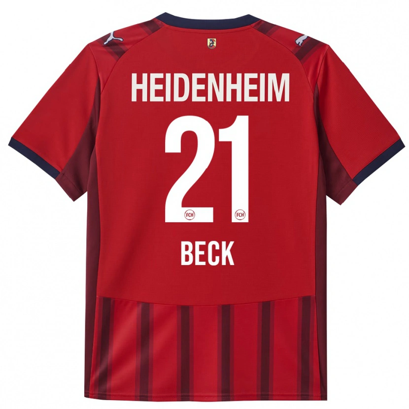 Danxen Men Adrian Beck #21 Red Navy Home Jersey 2025/26 T-Shirt