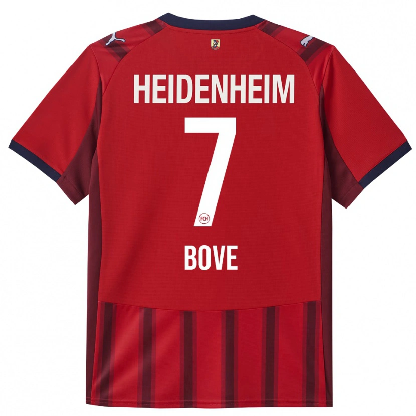Danxen Men Nevio Bove #7 Red Navy Home Jersey 2025/26 T-Shirt