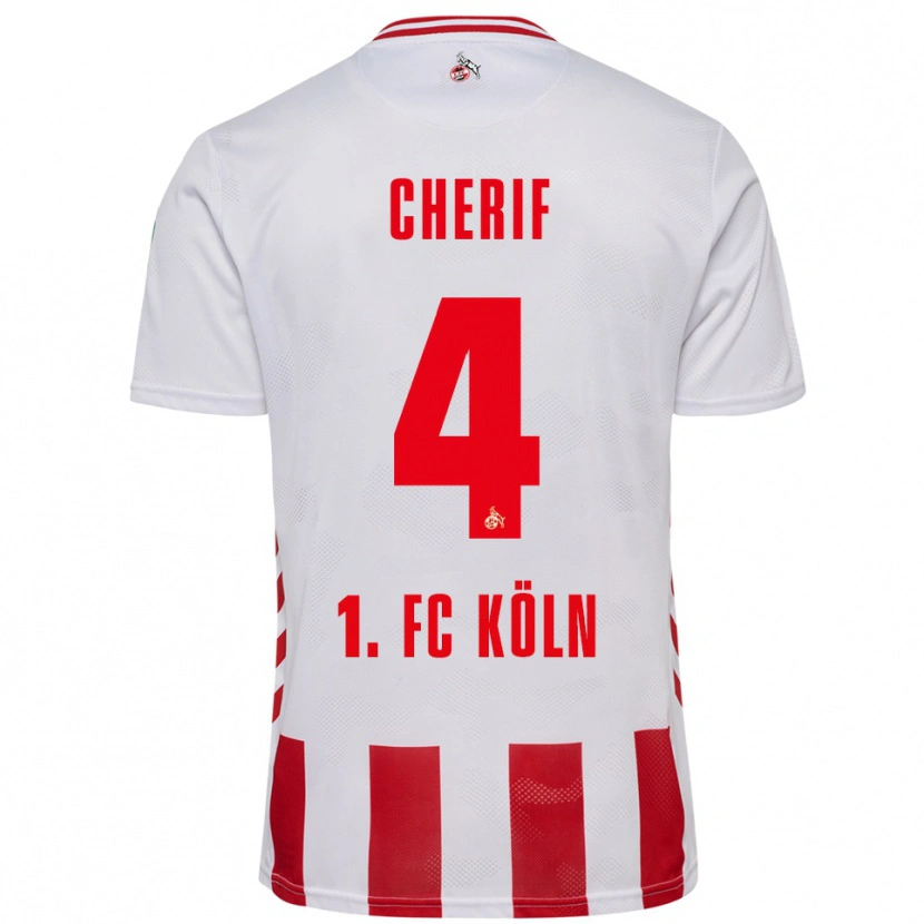 Danxen Men Hamed Cherif #4 White Red Home Jersey 2025/26 T-Shirt