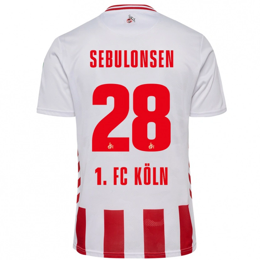Danxen Men Sebastian Sebulonsen #28 White Red Home Jersey 2025/26 T-Shirt