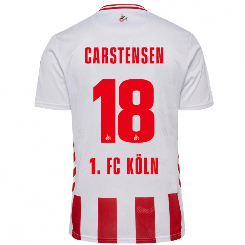 Danxen Men Rasmus Carstensen #18 White Red Home Jersey 2025/26 T-Shirt
