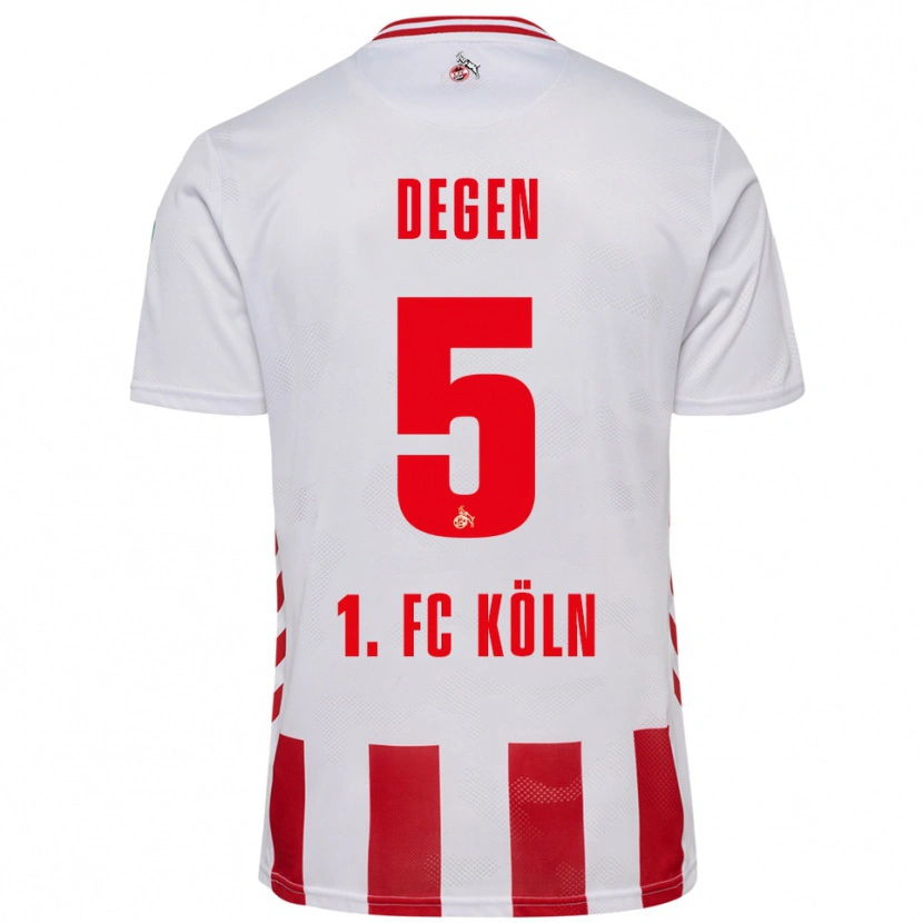 Danxen Men Celina Degen #5 White Red Home Jersey 2025/26 T-Shirt